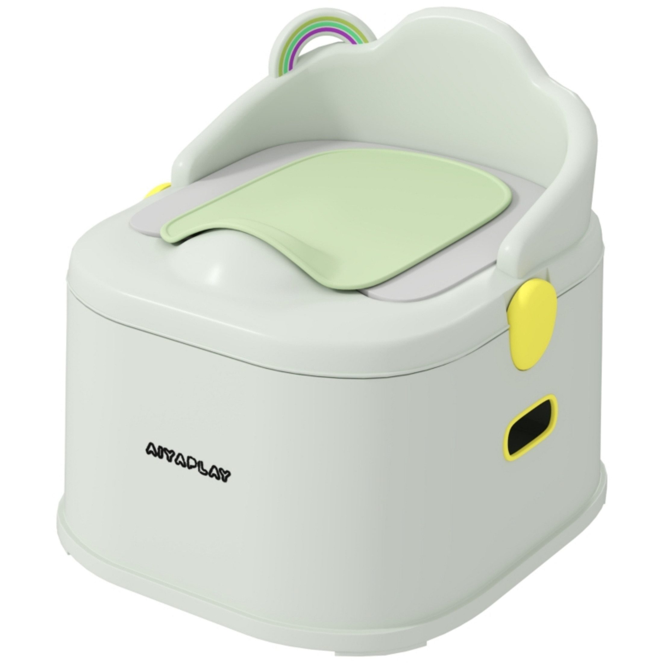 autolock Toilettentrainer 3-in-1 Kinder-Töpfchen Töpfchentrainer abnehmbarer Aufsatz, max. 50 kg, Kunstleder-Sitzpolster, für Babys im Alter von 6-72 Monaten, Grau