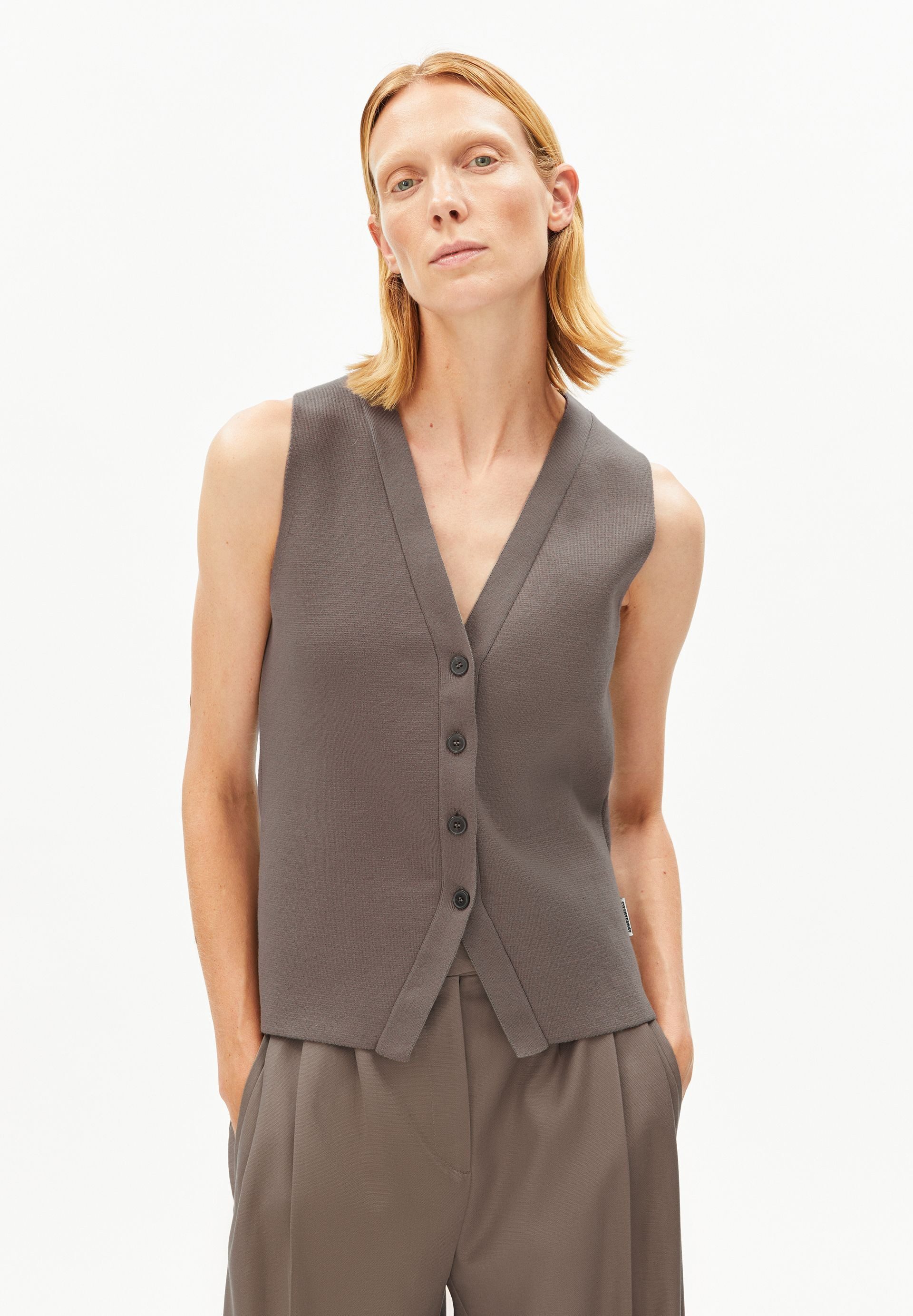 Armedangels Strickweste COMPACT BUTTONED Bio-Baumwoll-Mix
