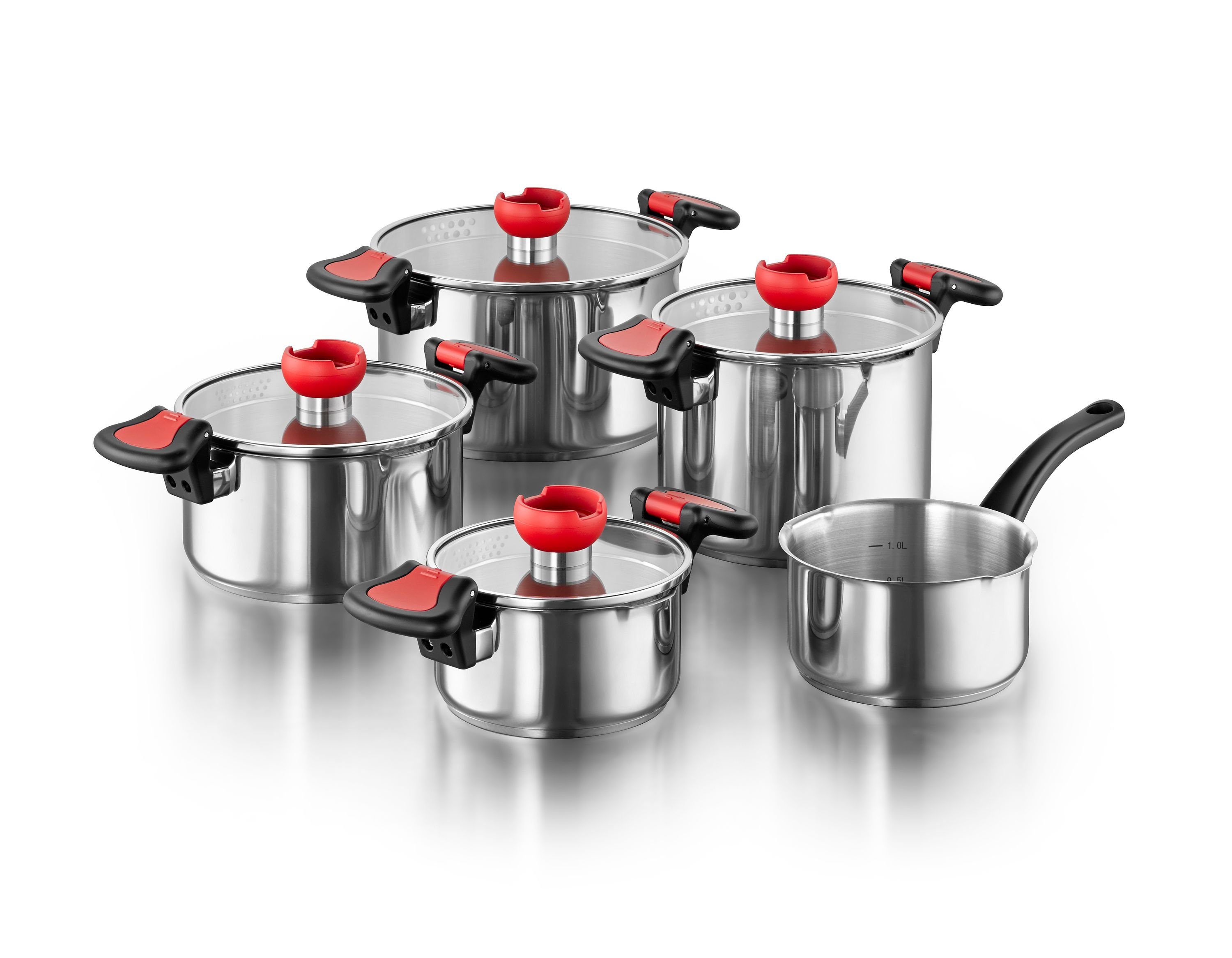 Topf-Set Kochtopfset Nelo 9-teilig