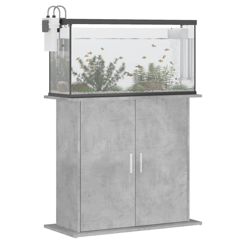 vidaXL Aquariumunterschrank Aquariumständer Betongrau 81 x 36 x 73 cm Holzw günstig online kaufen