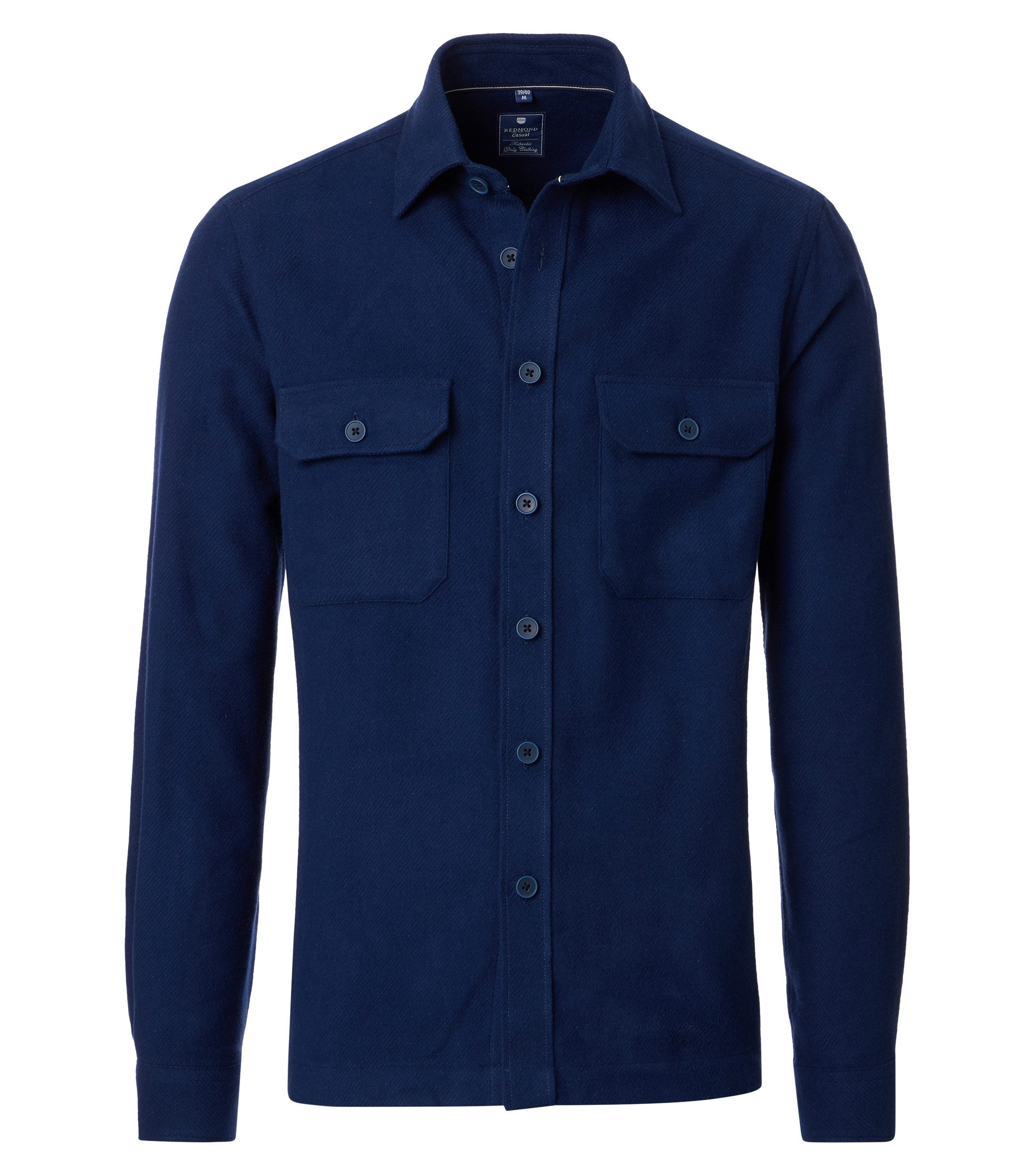 Redmond Langarmhemd uni Overshirt (100-tlg) günstig online kaufen