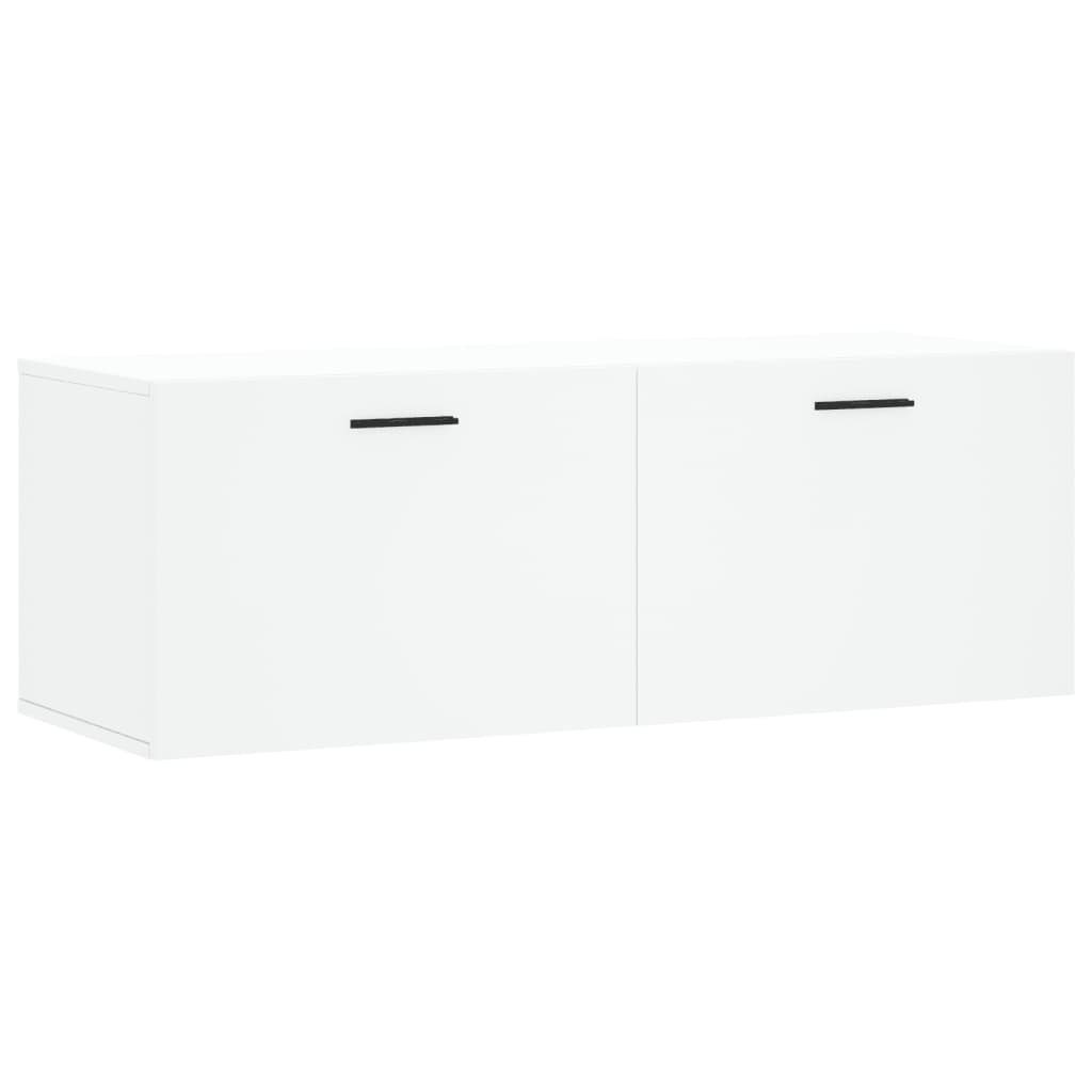 furnicato Wandhängeschrank Weißer Wandschrank aus Holzwerkstoff 100 x 36,5 x 35 cm, 1-tlg.