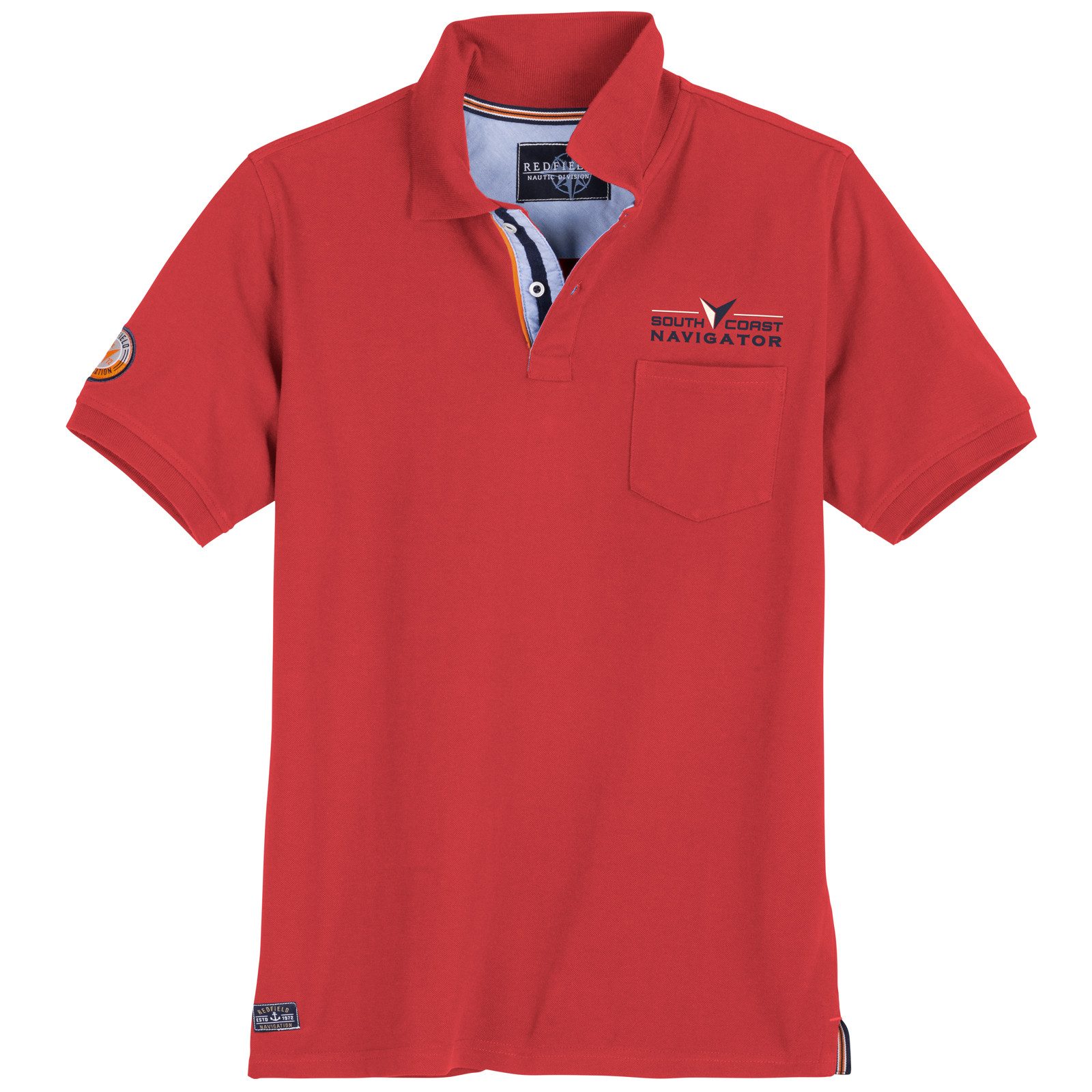 redfield Poloshirt Redfield Übergröße Poloshirt rot günstig online kaufen