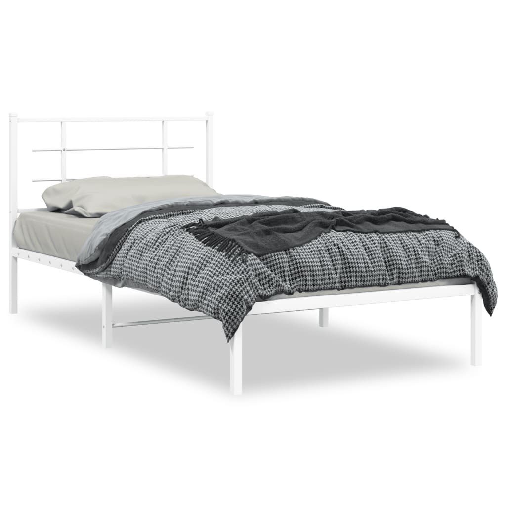 vidaXL Bett Bettgestell mit Kopfteil Metall günstig online kaufen