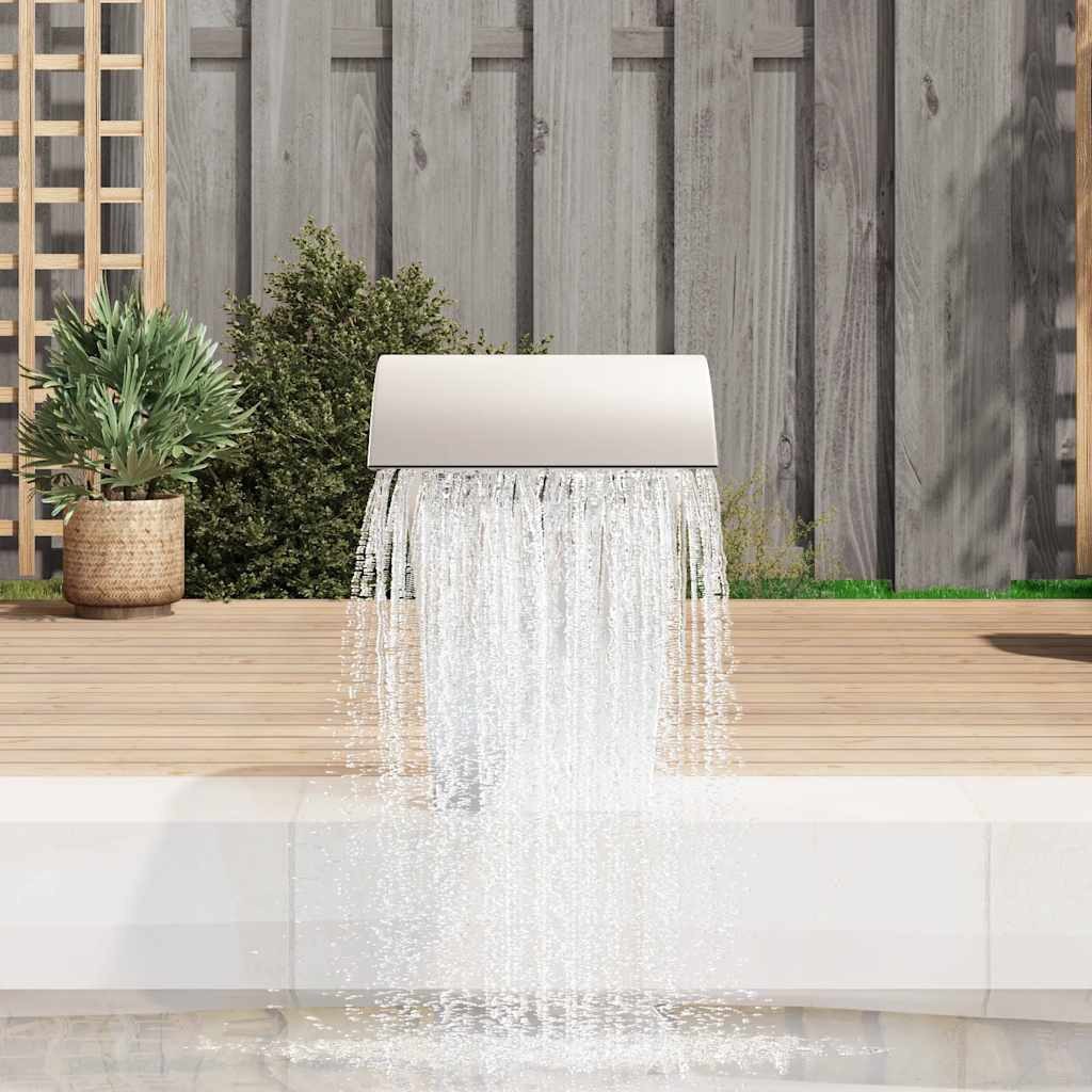 vidaXL Wasserfall Garten-Wasserfall Pool-Fontäne Edelstahl 45x30x60 cm