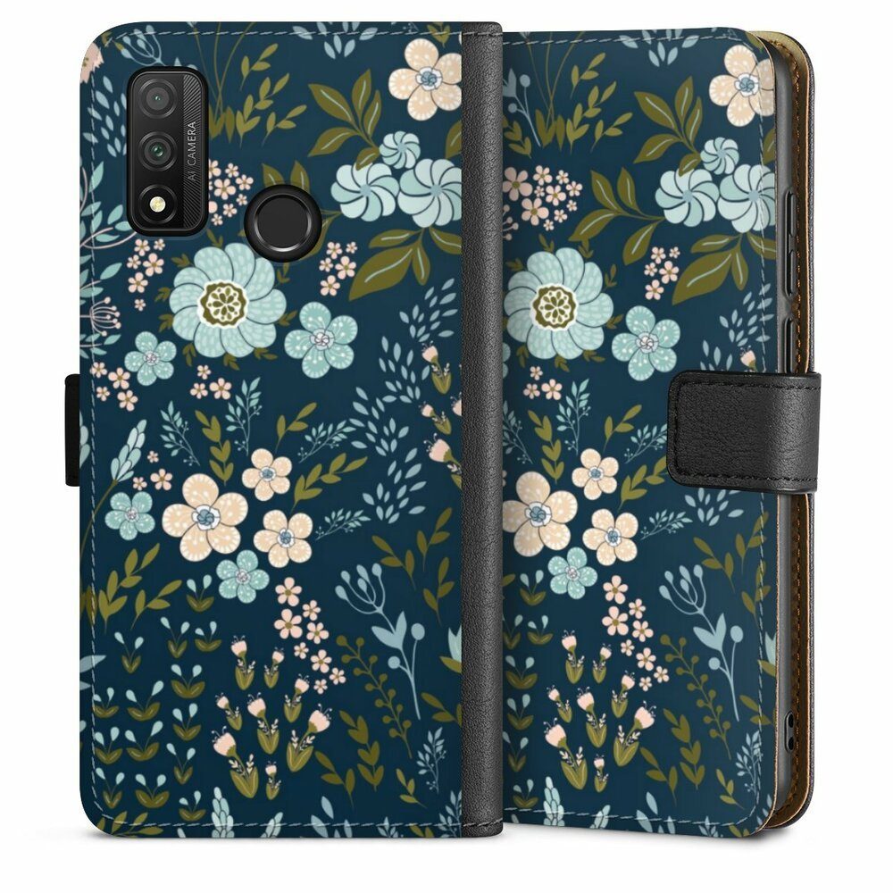 Handyhülle Blumen Muster Blau Floral Autumn 4