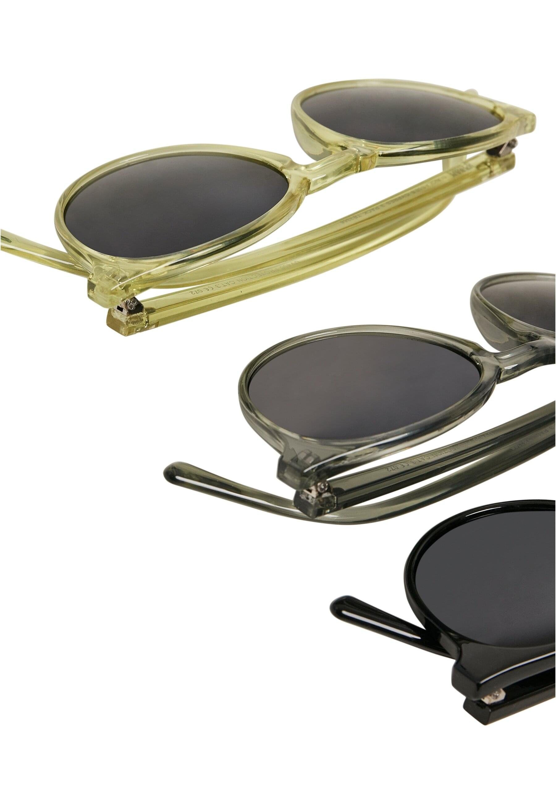 URBAN CLASSICS Sonnenbrille Unisex 3-Pack black/lightgrey/yellow Sunglasses Cypress