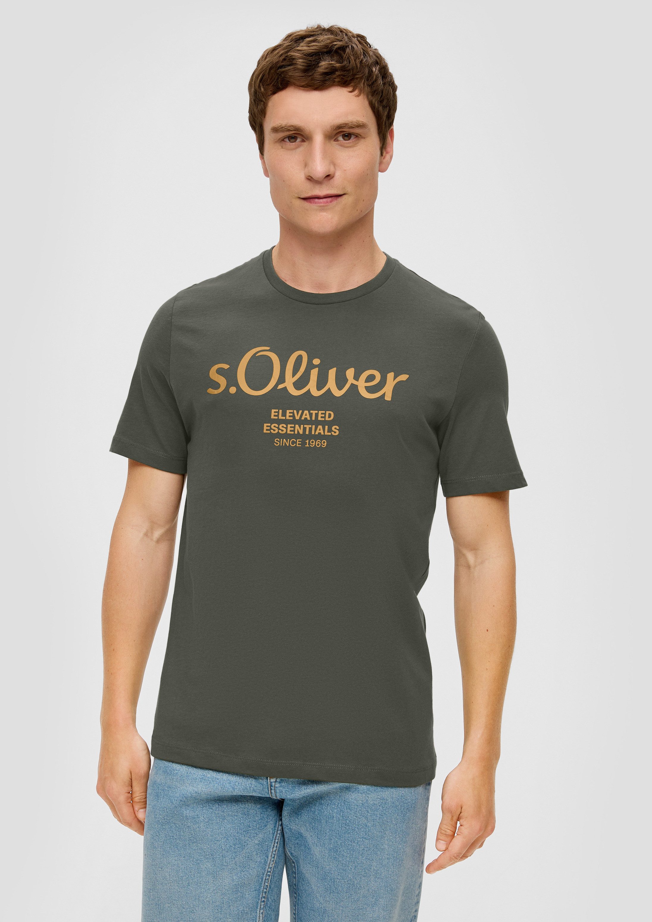 s.Oliver Kurzarmshirt T-Shirt T-Shirt mit Frontprint