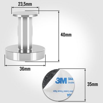 Poppstar Magnethalter (2-St), Haftkraft: 45 kg, Länge: 40mm, Durchmesser Basis: 36mm