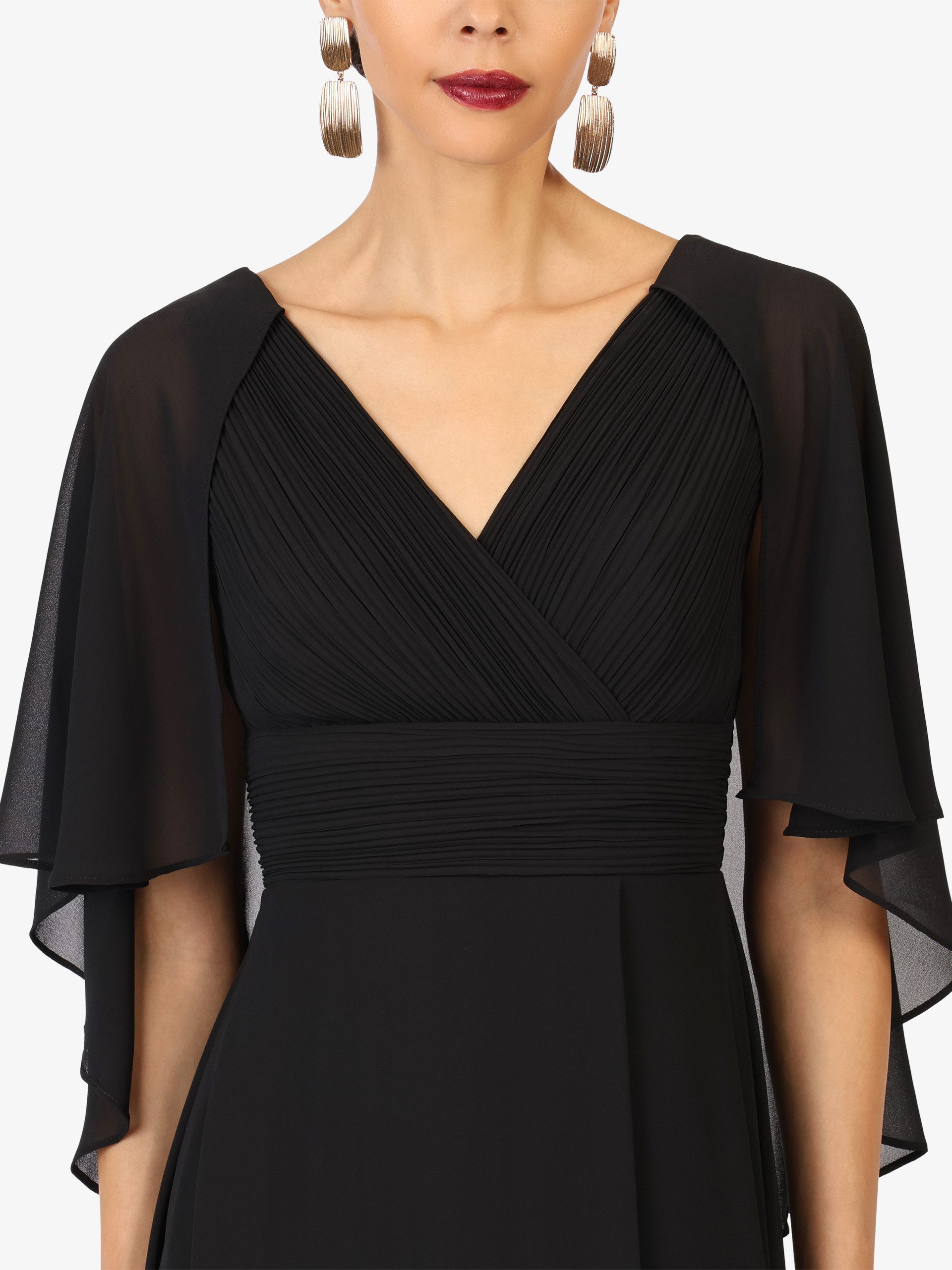 Kraimod Abendkleid mit Flügelärmeln & Falten-Top