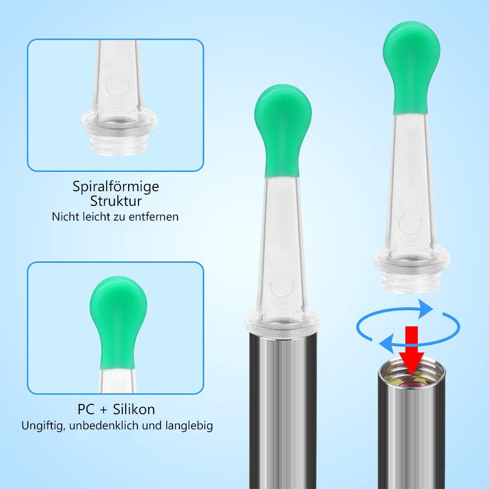 TUWENA Elektrischer Ohrenreiniger Ohrenschmalz Entferner Otoskop 8-teiliges Set, Ohrenreiniger Kamera, IPX5 Wasserdicht Ohr Endoskop für Erwachsene, Kinder und Haustier