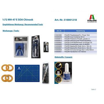 Italeri Modellbausatz 510001218 - Modellbausatz,1:72 MH-47 E SOA Chinook