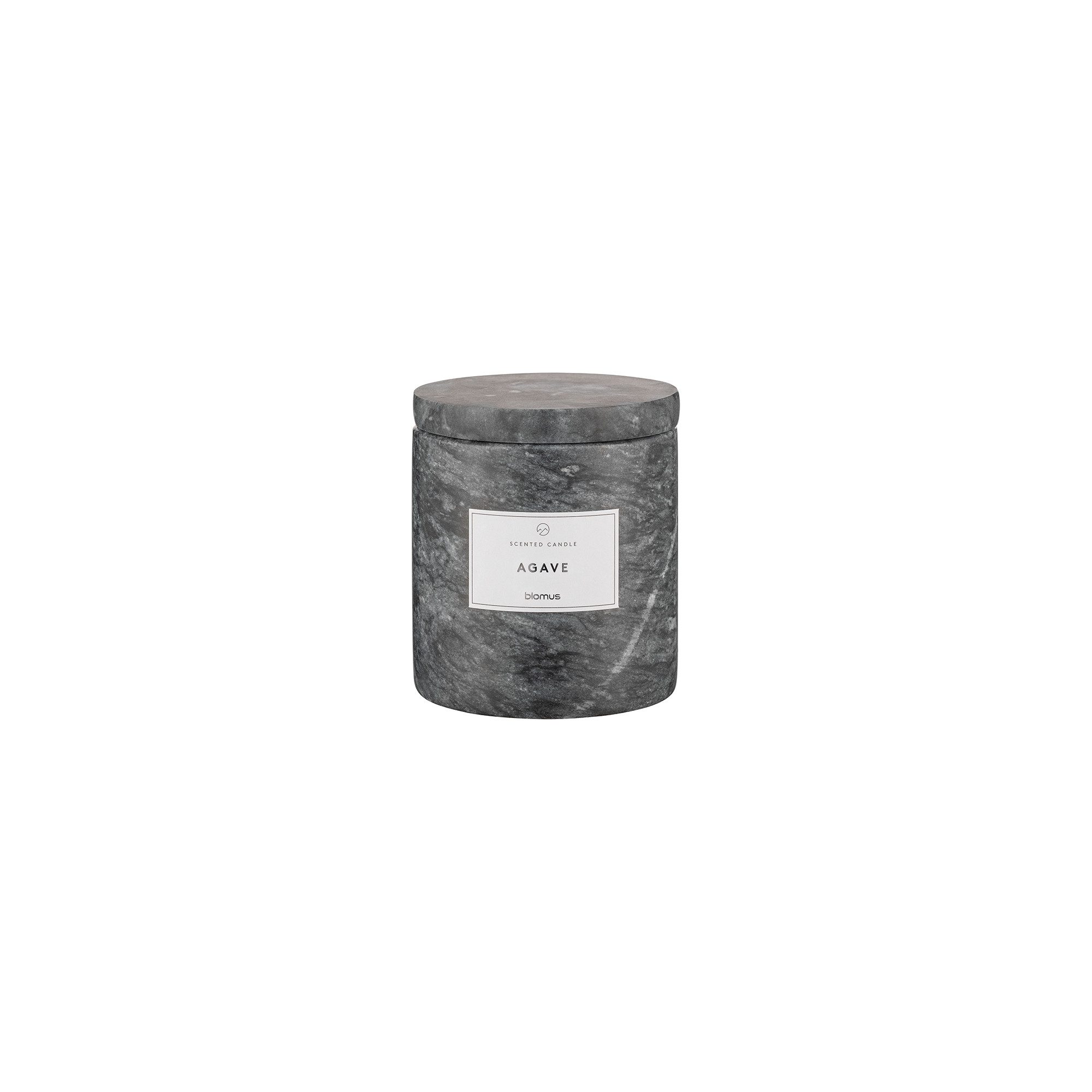 blomus Duftkerze -FRABLI- Edler Kerzenduft: Luxuriöses Design & Exklusives Aroma, Qualität, Hochwertig, Nachhaltig, Sojawachs, Marmor, Travertin, 8cm, 10cm