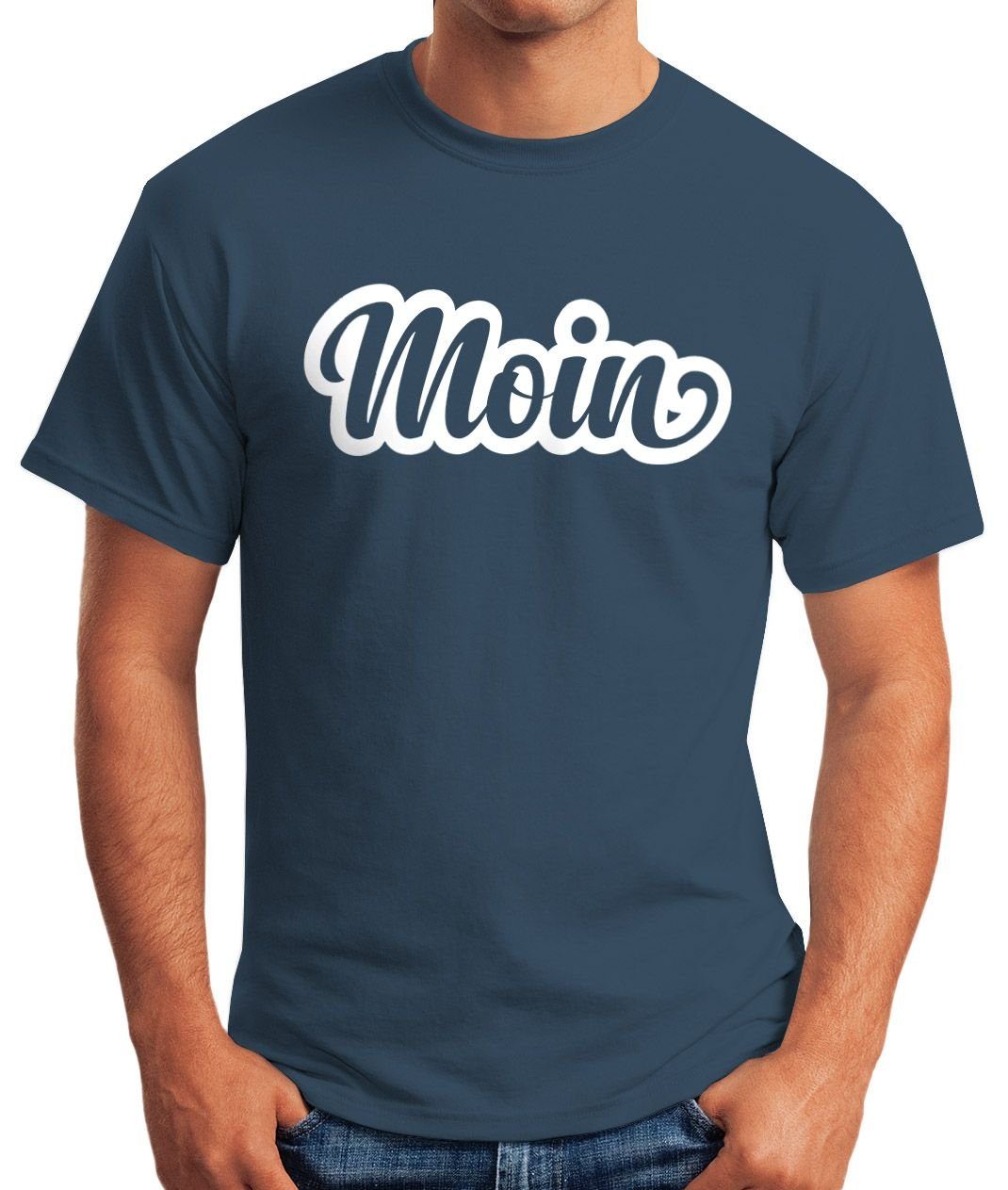 MoonWorks Print-Shirt Moin Herren T-Shirt Fun-Shirt günstig online kaufen