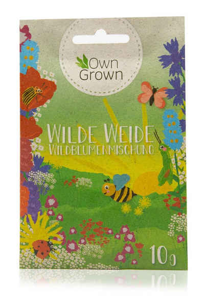 OwnGrown Blumenerde »Wilde Weide - Wildblumenmischung - 10 g Blumensamen Mischung für 5 - 10 m² Fläche«