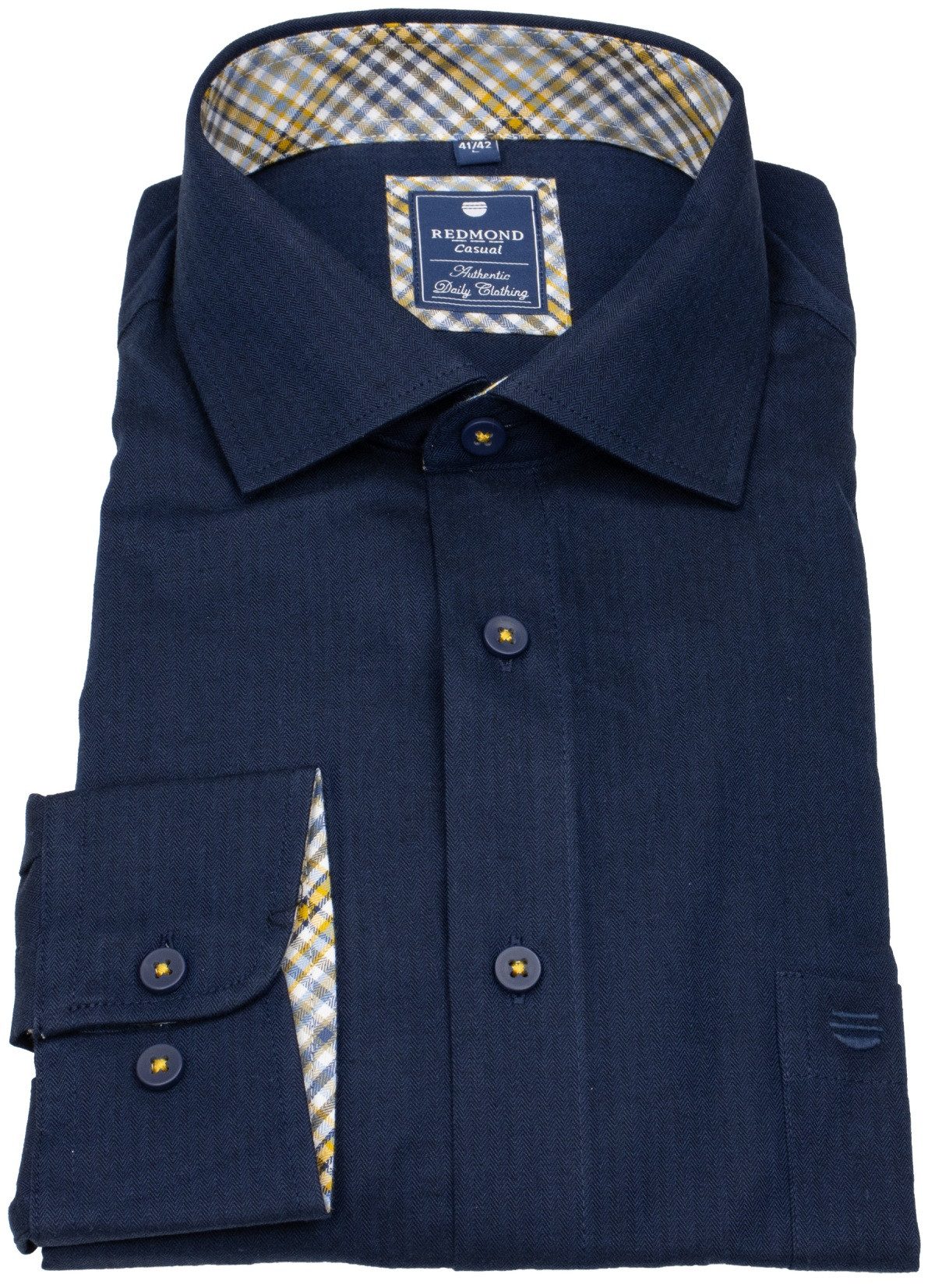 Redmond Langarmhemd Kentkragen günstig online kaufen