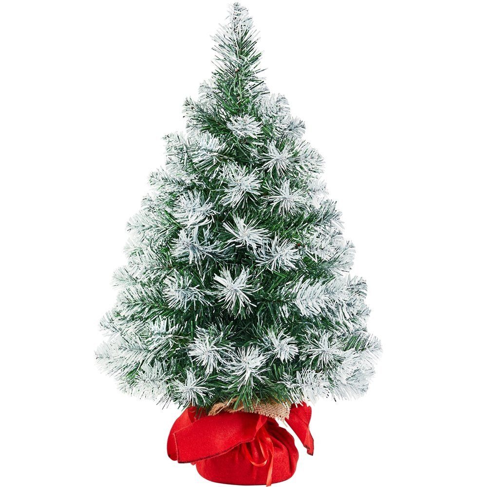 Yaheetech Künstlicher Weihnachtsbaum, Tanne, 60 cm Christbaum mit  Zementbasis, PVC Tannenbaum mit Schnee online kaufen | OTTO