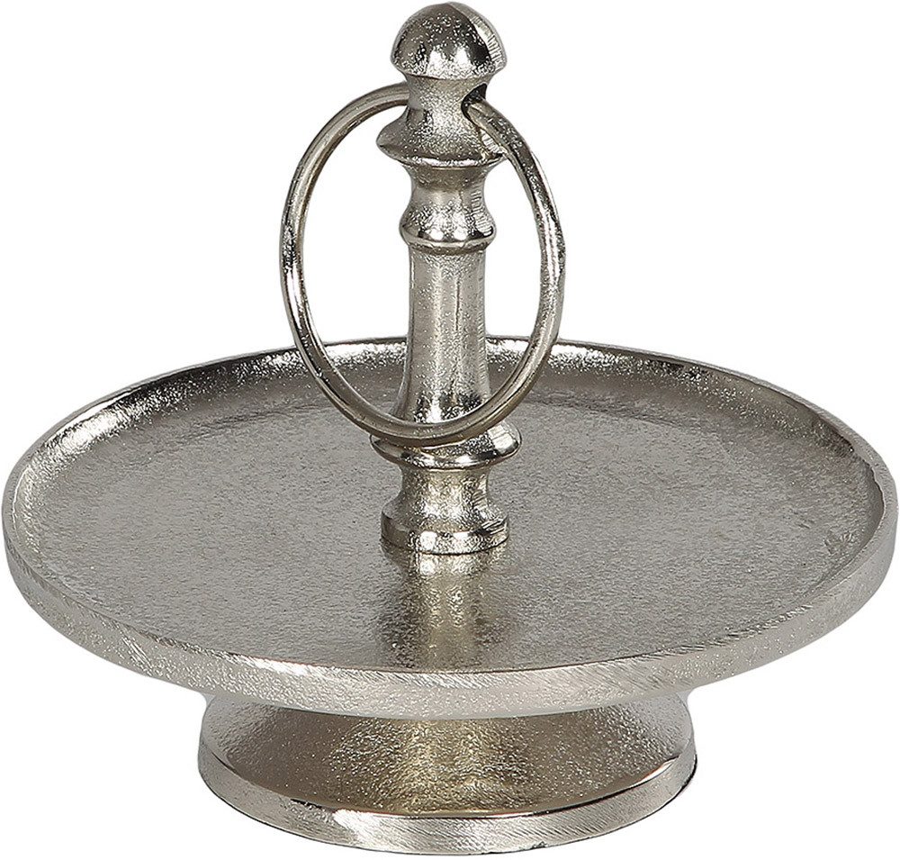 Ambiente Haus Servierplatte Etagere 1 Stufe in Silberfarben, Aluminium, (1-tlg)