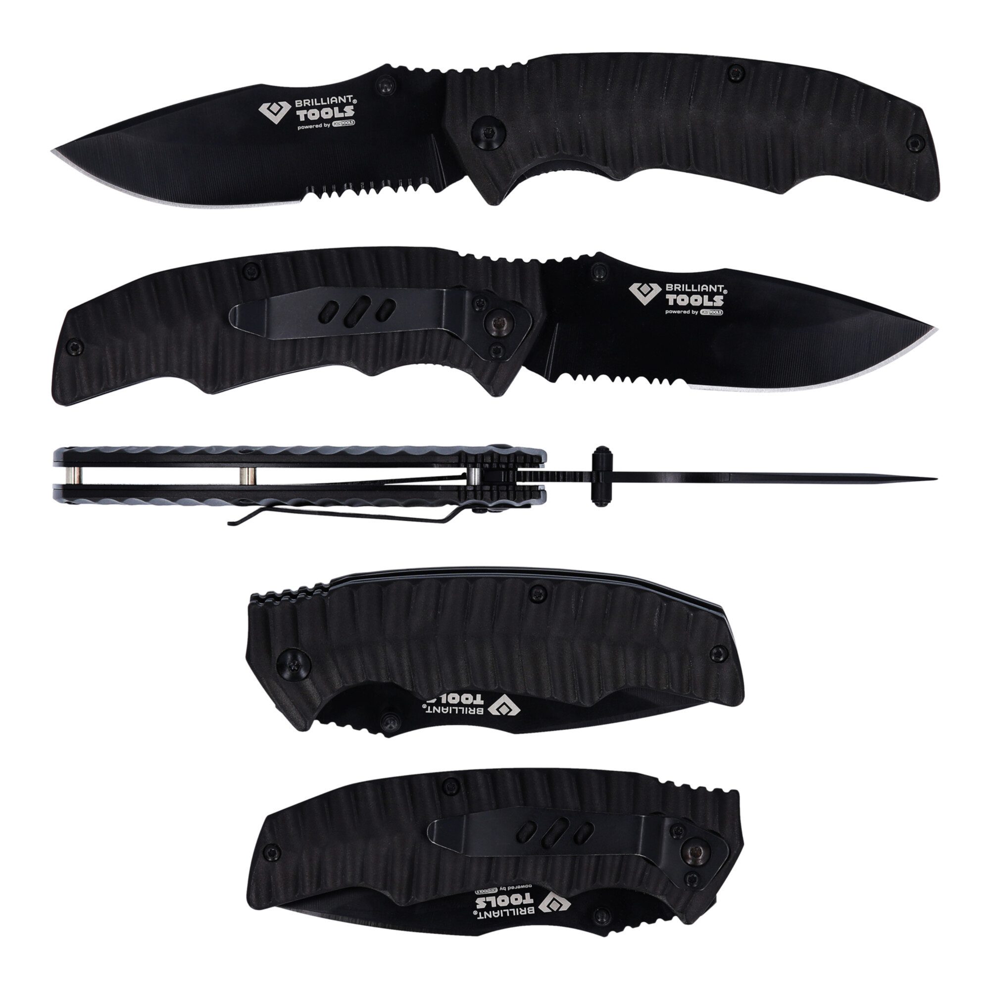 Brilliant Tools Elektriker-Klappmesser Brilliant Tools Klappmesser mit Arretierung und Tasche
