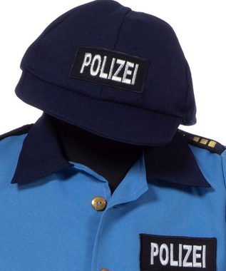 Karneval-Klamotten Polizei-Kostüm Polizist Jungen Uniform mit Polizeimütze, Kinderkostüm Komplettkostüm mit Mütze Karnevalkostüm