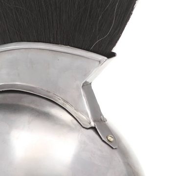 vidaXL Ritter-Kostüm Griechischer Krieger-Helm Antik Replik LARP Silbern Stahl