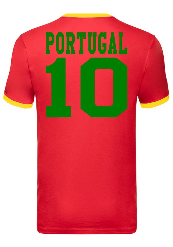 Trikot EM WM Fußball Sport Brownie Portugal Herren & Blondie T-Shirt Weltmeister Europa