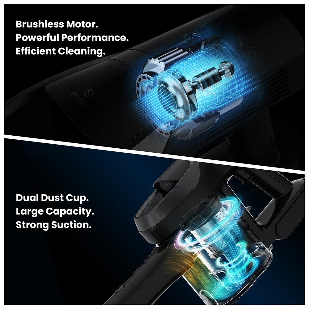 Jimmy Akku-Bodenstaubsauger JV9 Pro Aqua, 500 W, bis zu 65 Minuten Laufzeit, 500 ml Wassertank