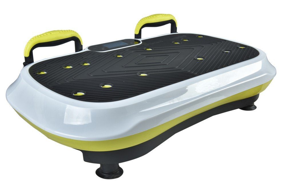 Lamar Vibrationsplatte Lamar Vibrationsplatte VP1010 weiß Trainingsgerät Heimtrainer Fitness, 5 voreingestellte Trainingsprogramme, 2 dehnbare Widerstandsbänder