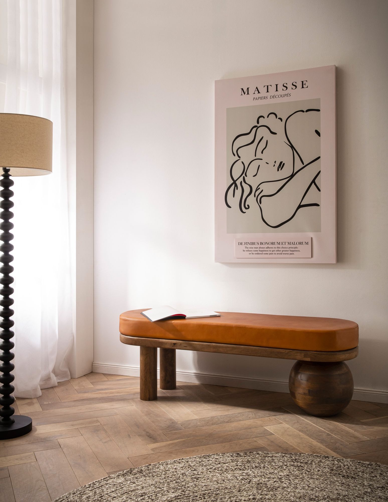 FINEBUY Sitzbank FB108541 Flurbank Echtleder Holz Massiv 140 cm Polsterbank Bank Braun (Polsterbank Echtleder Massivholz Bank 140x47x40 cm), 2er Lederbank Flur, Flurbank Bettbank Klein