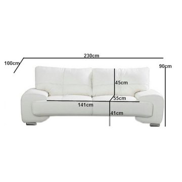 MOEBLO 3-Sitzer ENZO, Couch Polstermöbel Sitzmöbel Wohnzimmermöbel 3-Sitzer-Sofa Stoffsofa, (BxTxH):230x100x90cm
