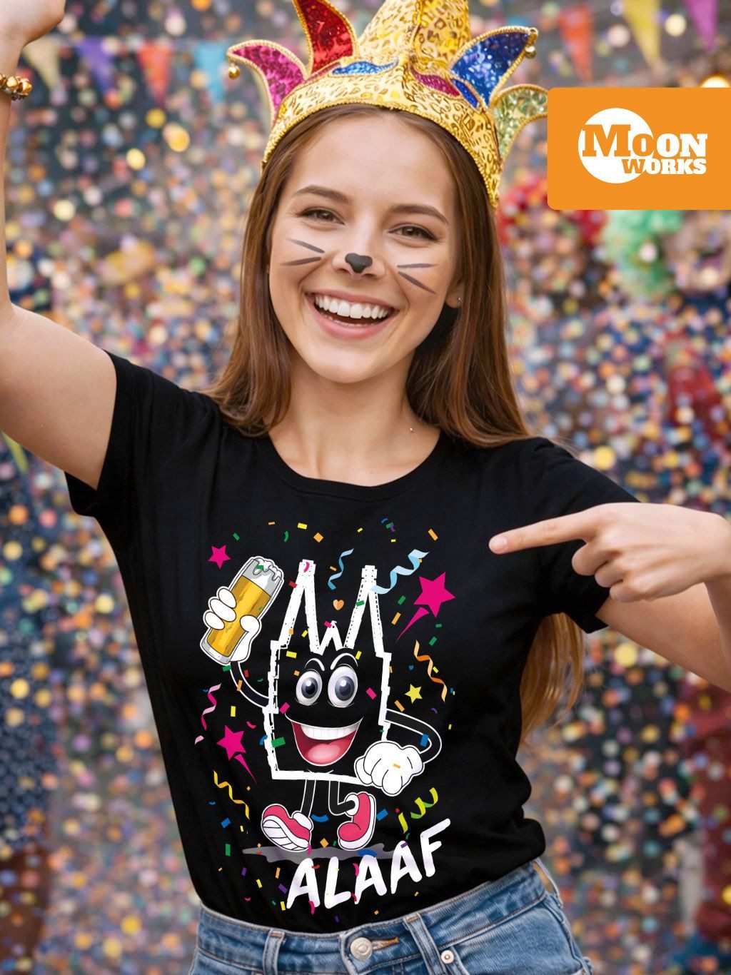 MoonWorks Print-Shirt Damen T-Shirt Fasching Karneval Alaaf Kölner Dom Ersa günstig online kaufen