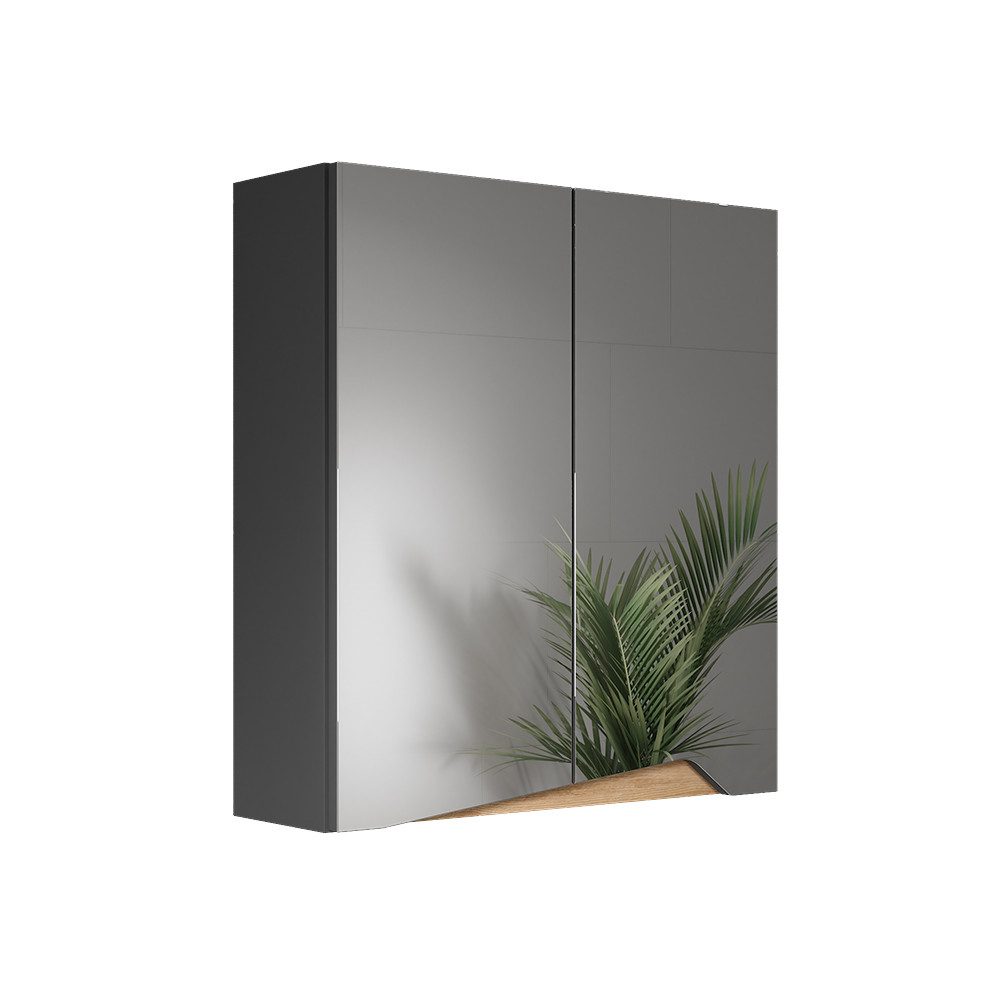 Vicco Badezimmerspiegelschrank Marelle, Anthrazit/Artisan, 60 x günstig online kaufen
