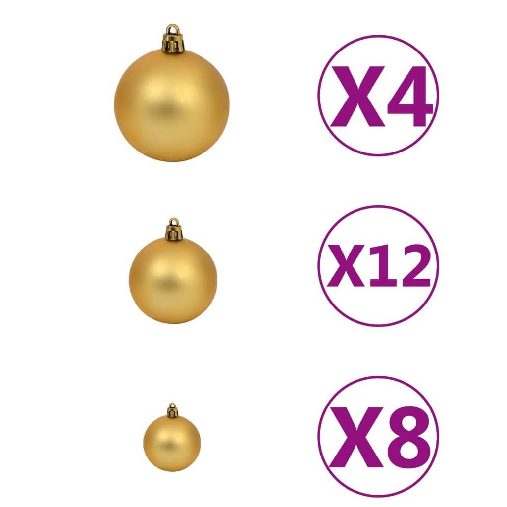 furnicato Weihnachtsbaumkugel 100-tlg. Weihnachtskugel-Set 3/4/6 cm Braun/Bronze/Golden