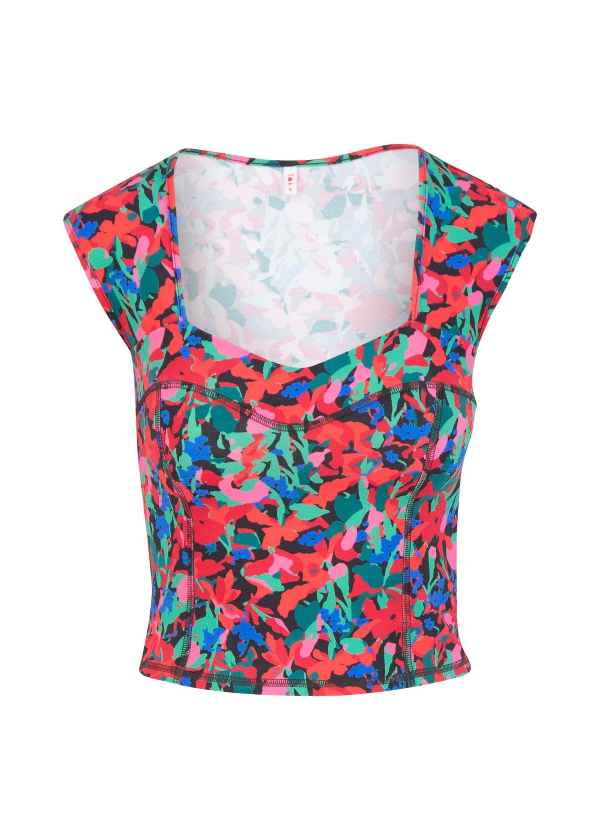 Blutsgeschwister Shirttop - Sportliches Damen Top - nachhaltiges Top - florales Tanktop - Yoga T