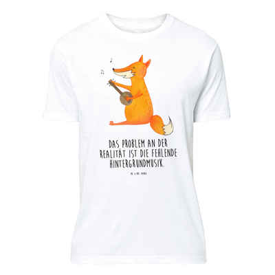 Mr. & Mrs. Panda T-Shirt Fuchs Gitarre - Weiß - Geschenk, Party, Lustiges T-Shirt, T-Shirt mit (1-tlg)