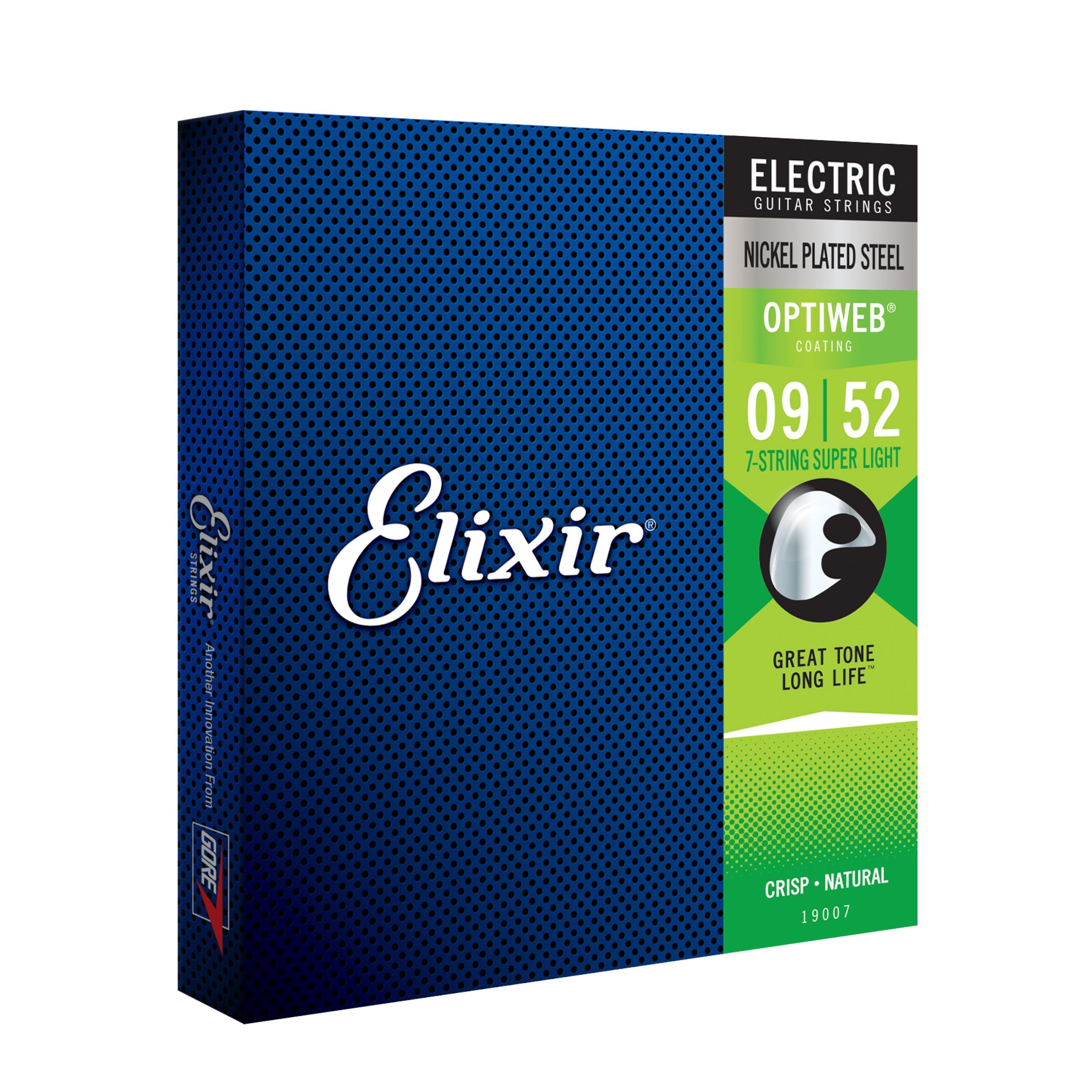 Elixir Saiten, 19007 Optiweb Electric 7-String 09-52 - E-Gitarrensaiten