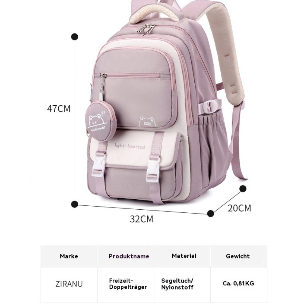 Blusmart Schulrucksack Schülerrucksack/Kinderrucksack (Großes Fassungsvermögen, mehrlagiges Design, Wasserabweisend und strapazierfähig), Für alle Altersgruppen geeignet, vielseitiges Design