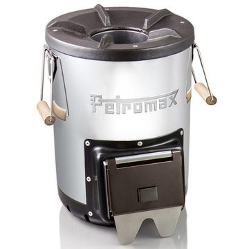 Petromax Feuerstelle Notversorgung Raketenofen rf33 Feuerstelle Kochen ohne Strom, (Set, 4-St), RF33 + Grillplatte + Tasche + Feuerkit