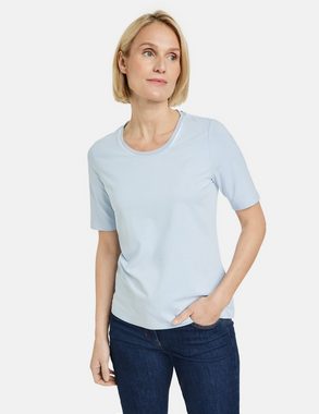 GERRY WEBER Kurzarmshirt T-Shirt mit dekorativer Ausschnittblende