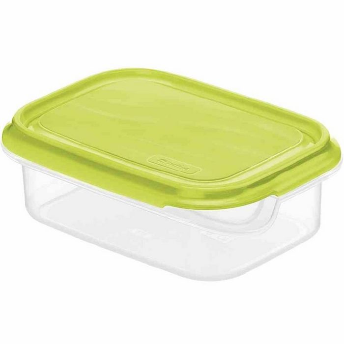 ROTHO Vorratsdose Kühlschrank-Dose "Rondo" lime grün/transluzent 0 5 l 16 x 12 x 5 3 cm Kunststoff