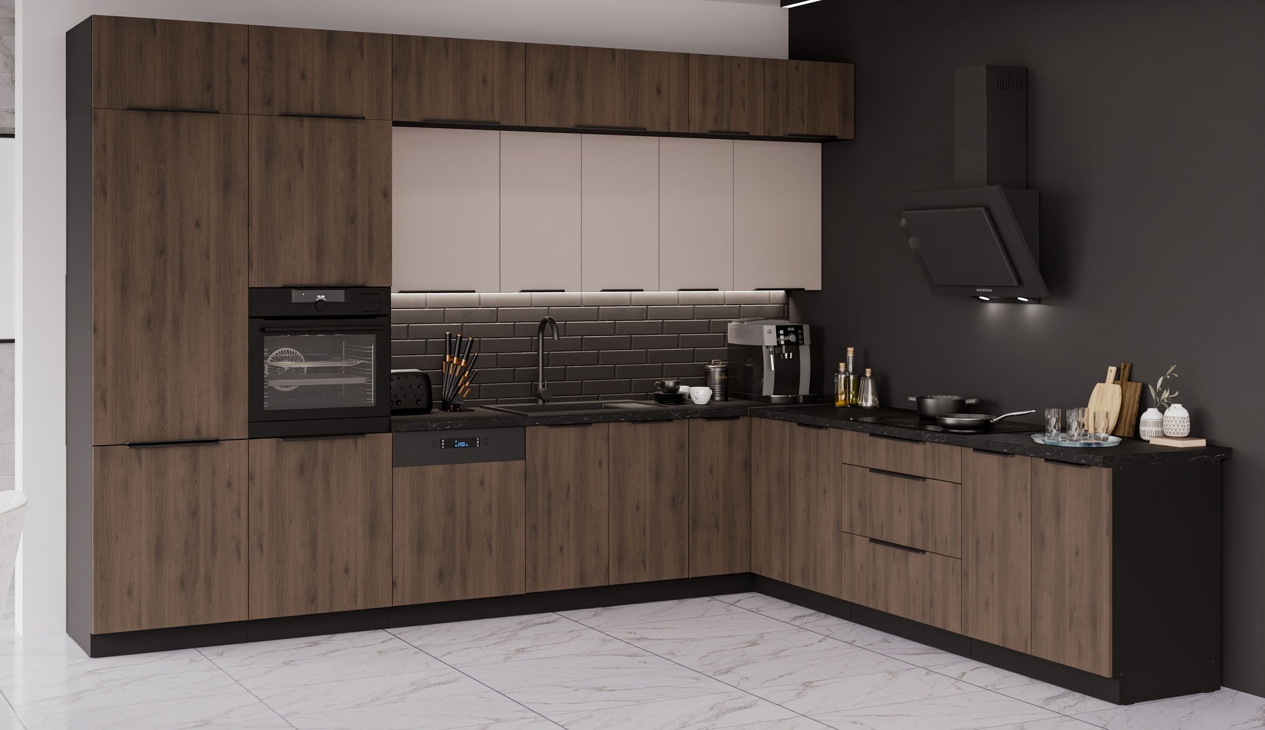 Küchen-Preisbombe Winkelküche MONZA + ARONA 350x290 XL Stauraum Küchenzeile günstig online kaufen