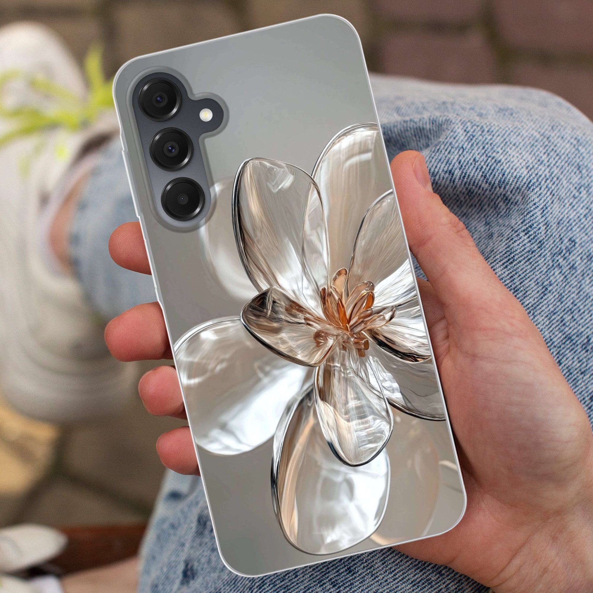 MuchoWow Handyhülle für Samsung Galaxy A16 5G Blume - Gläser - Transluzent, Phone Case, Silikon, Schutzhülle Dünn