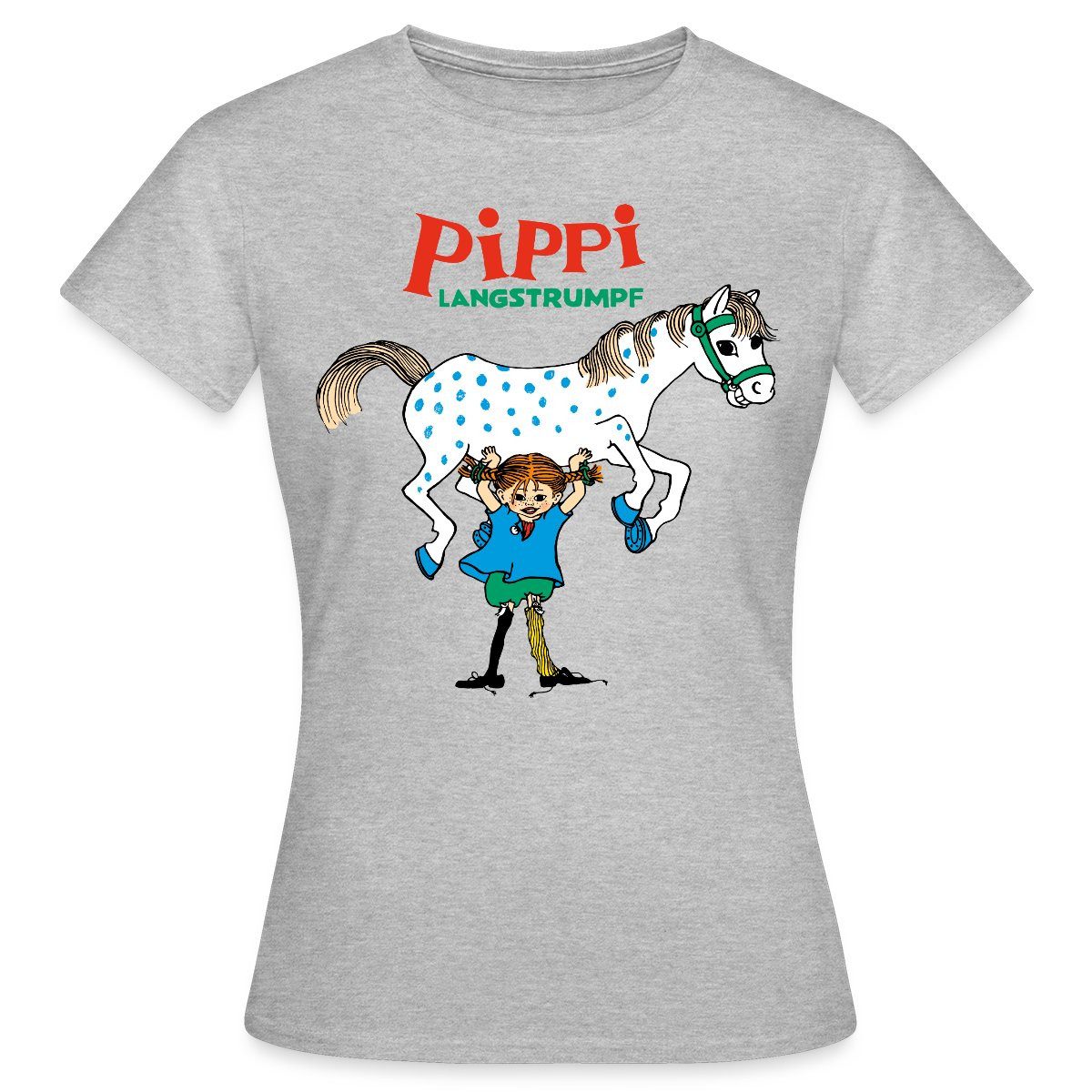 Spreadshirt T-Shirt Pippi Langstrumpf Pippi Hebt Kleiner Onkel Frauen T-Shi günstig online kaufen
