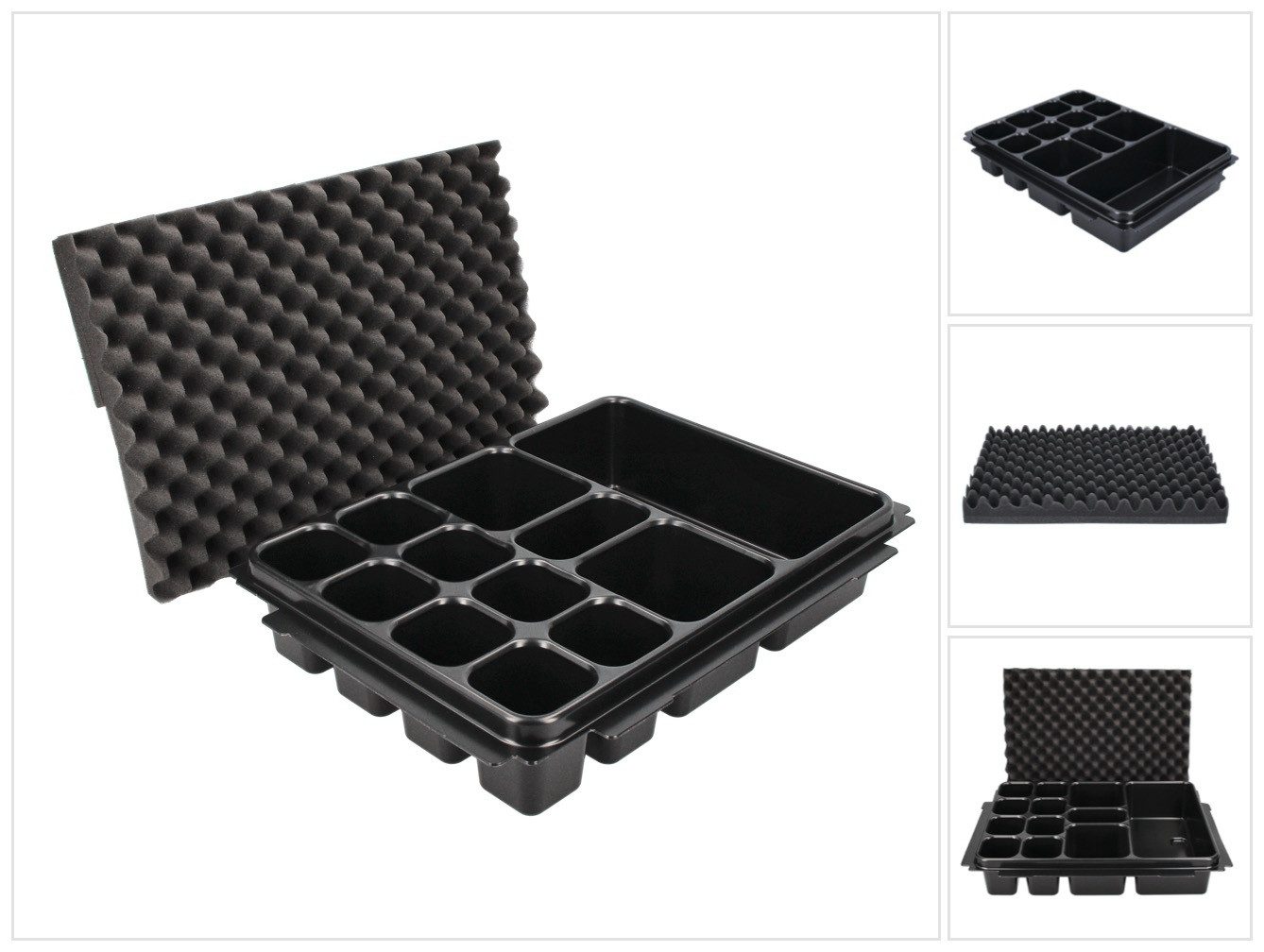 Makita Werkzeugkoffer P-83674 Universaleinsatz Einlage mit 12 Mulden + Deckenploster