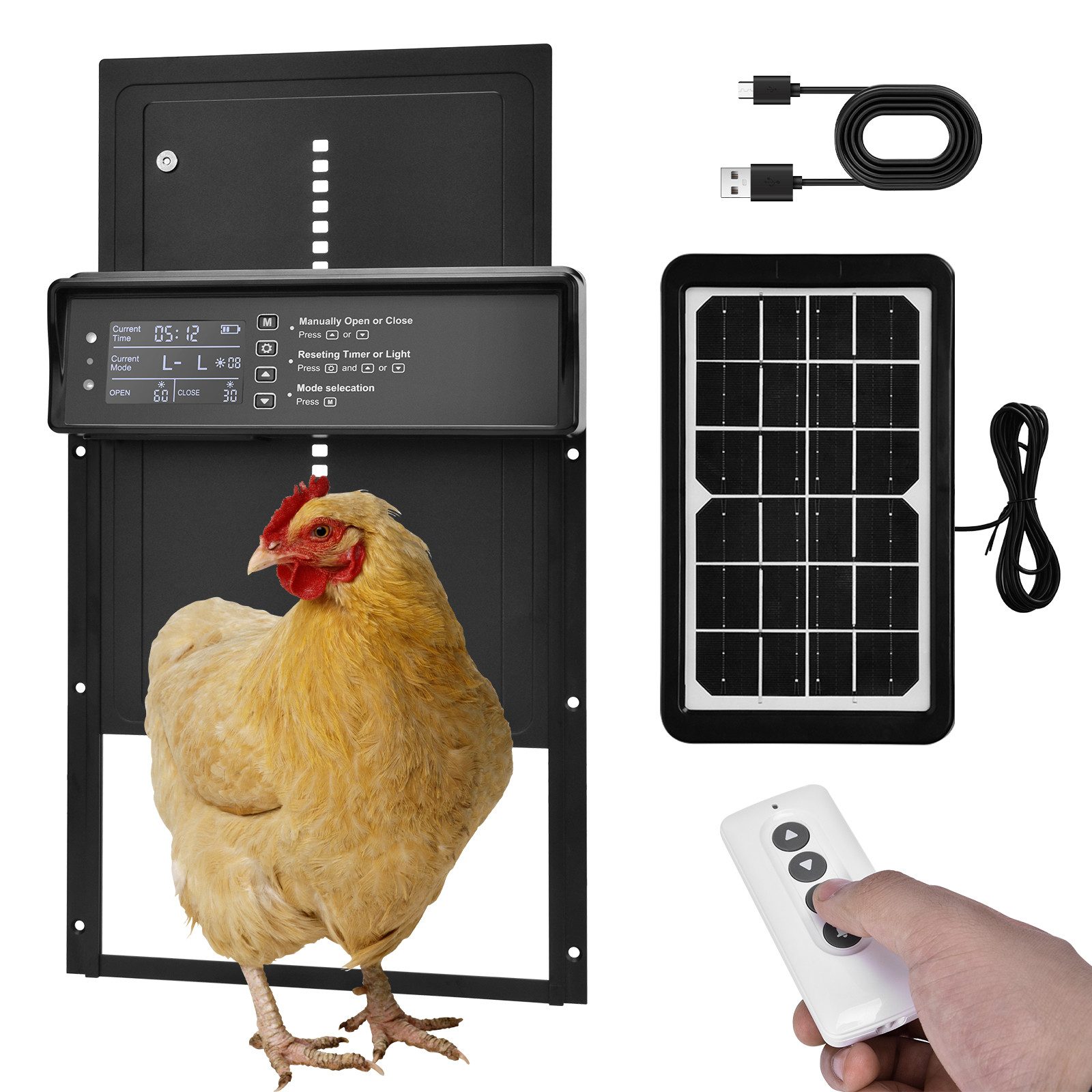 Haustierklappe Automatisch Hühnerklappe Solar
