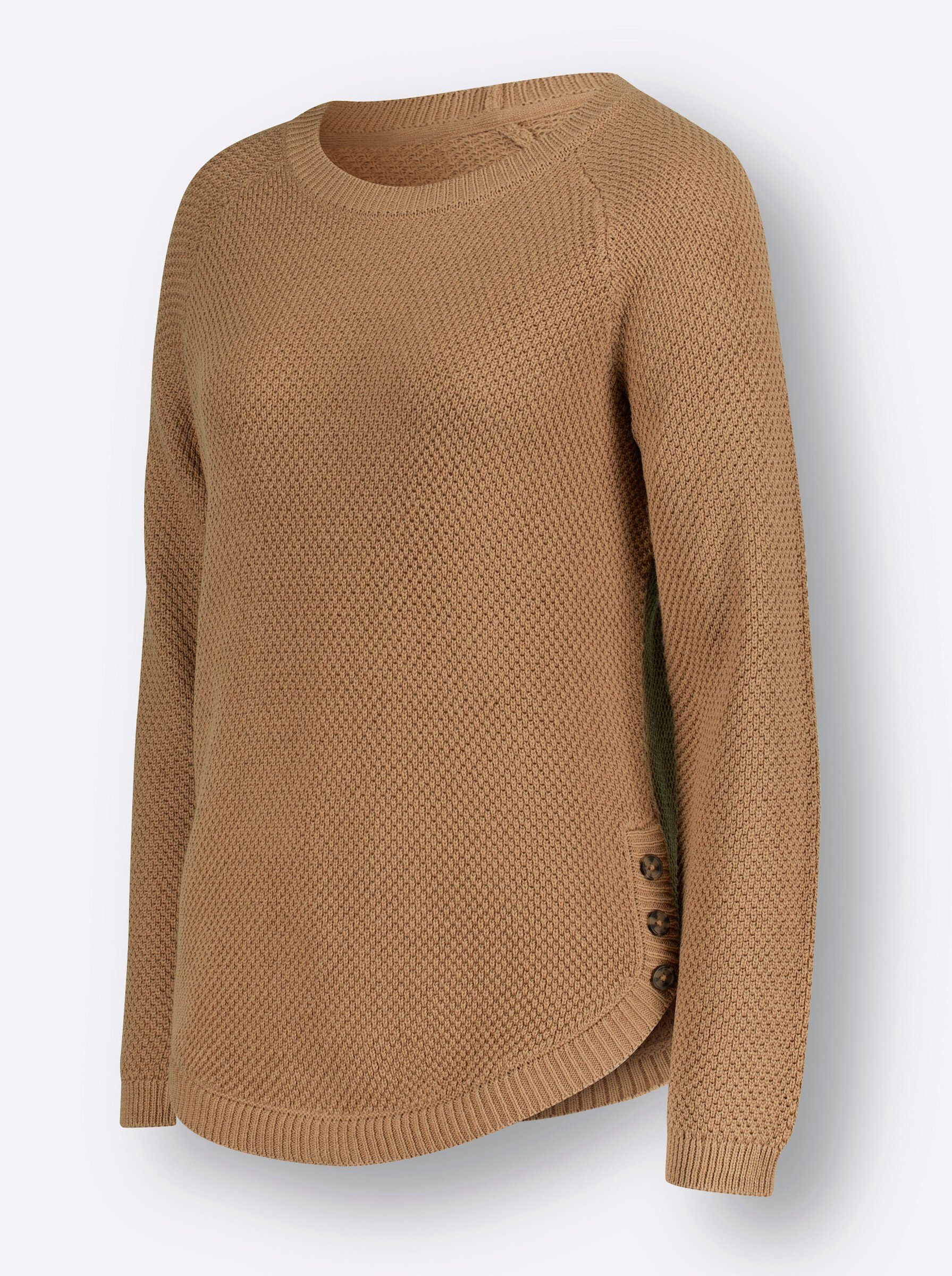 Witt Strickpullover Pullover Langarm Struktur, Perlmuster