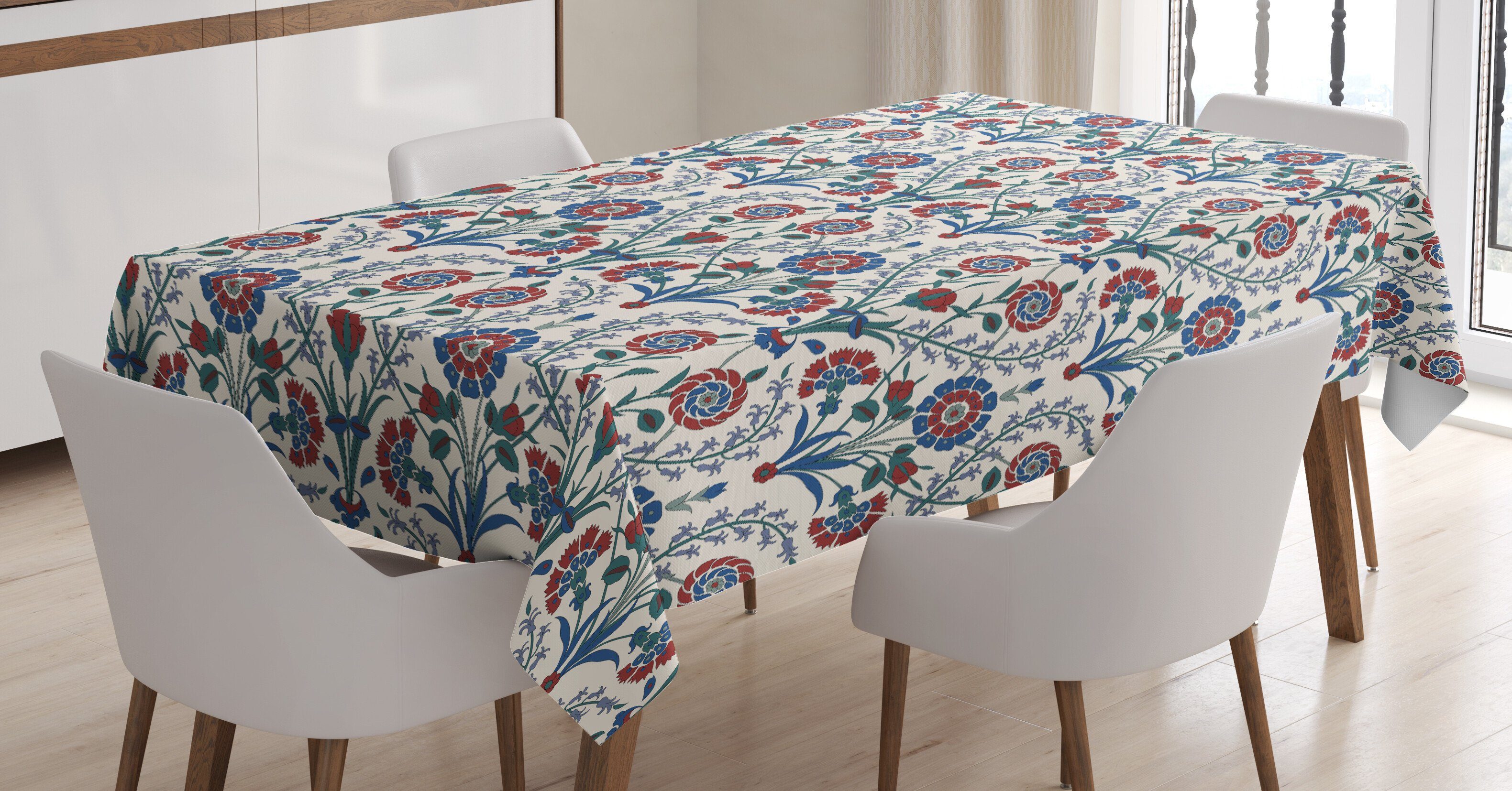 Farben, Außen Waschbar geeignet Tischdecke den Farbfest Ethnisch Bereich Für Blumenblatt-Ornament Altes Klare Abakuhaus