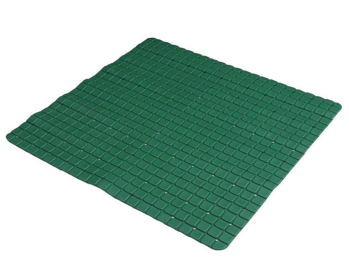 Urban Living Duschmatte Antirutsch-Badmatte Badvorleger Dusch- Bad-Matte, rutschhemmend, mit Saugnäpfen, Wasserablauflöcher, strapazierfähig, leicht zu reinigen, Gummi, quadratisch, 55 x 55 cm Duschwannen Badezimmermatte
