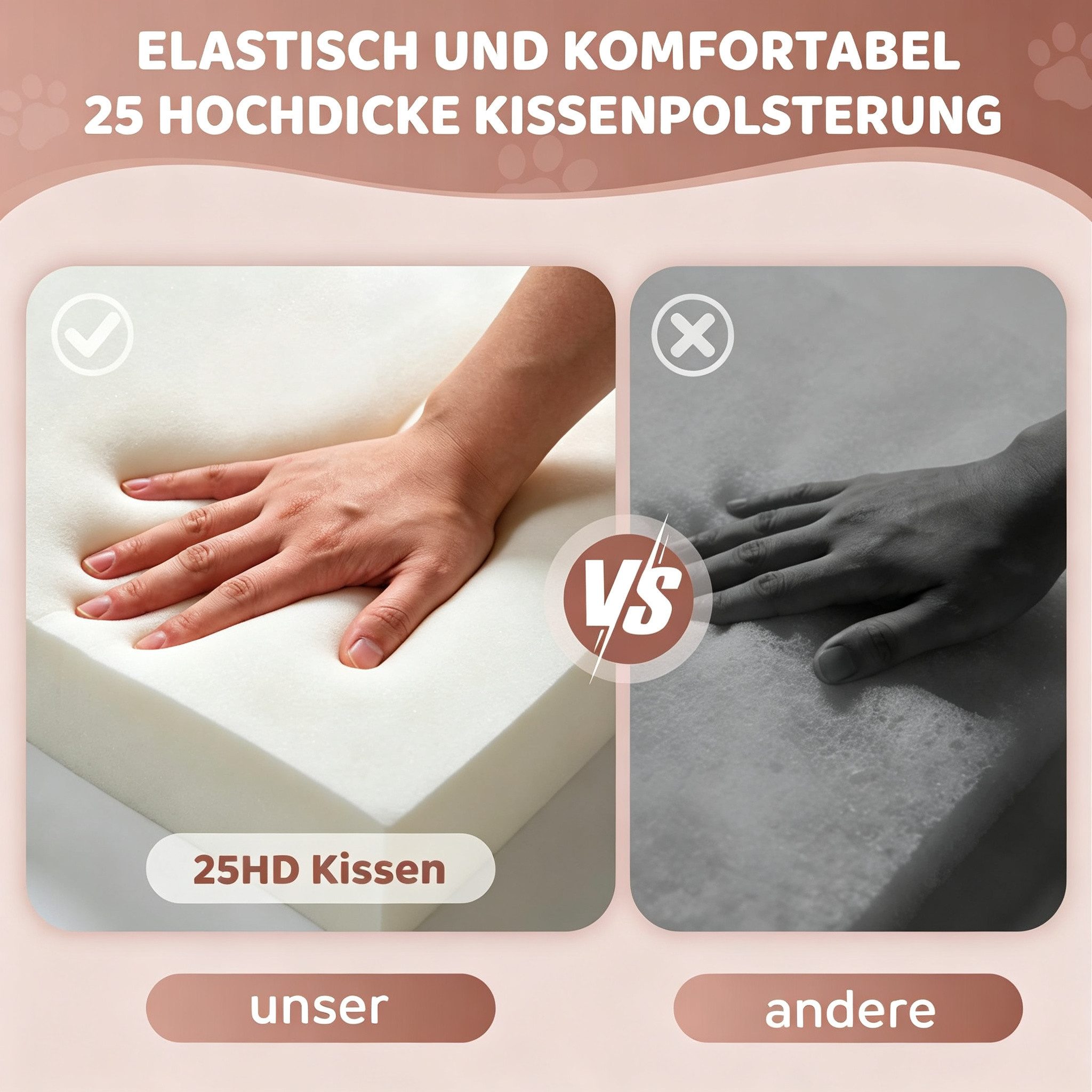 GarveeMore Hunde-Autositz 80*50*40cm Plüsch Autohundesitz Groß Mit Befestigungsgurten, bis 25kg Hund, leicht reinigbar, sicher für Autofahrten, Zuhause