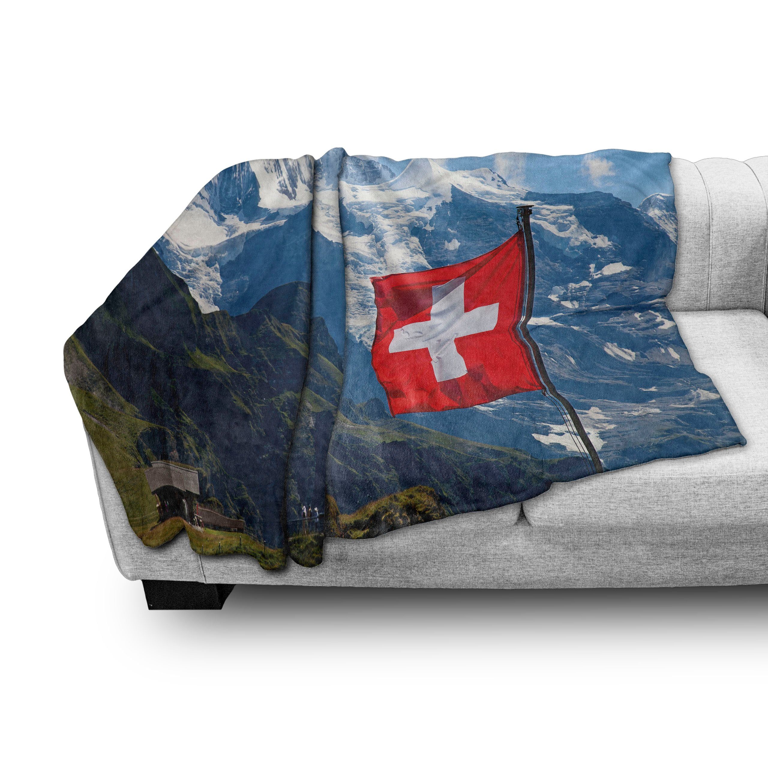 den Abakuhaus, Außenbereich, Innen- Gemütlicher Jungfrau Männliche Plüsch Schweiz Wohndecke für und